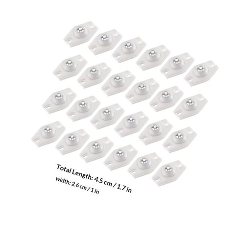 Veemoon 24pcs Adhesive Paste Swivel Caster Wheels for Storage Boxes and Furniture, Mini Ball Bearing Pulley Rollers White for Home Moving and Trash Can Bases in Saudi Arabia