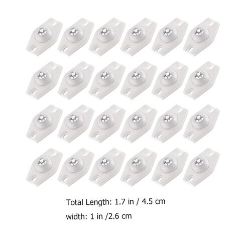 Veemoon 24pcs Adhesive Paste Swivel Caster Wheels for Storage Boxes and Furniture, Mini Ball Bearing Pulley Rollers White for Home Moving and Trash Can Bases in Saudi Arabia