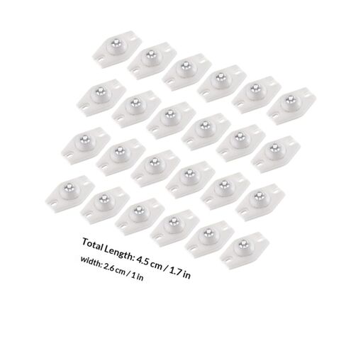 Artibetter 24pcs Self-Adhesive Mini Swivel Caster Wheels for Furniture Storage Boxes Trash Cans, White Ball Bearing Rollers with Adhesive Base for Smooth Mobility in Saudi Arabia