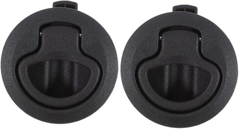 Lurrose 2 قطعة مزلاج دائري سحب فتحة القارب ملحقات سهلة التركيب لخزانة Rv تصميم انسيابي لتعزيز الأمن in Kuwait