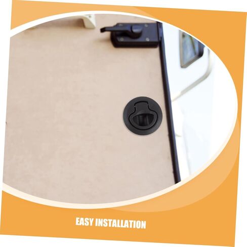 Lurrose 2 قطعة مزلاج دائري سحب فتحة القارب ملحقات سهلة التركيب لخزانة Rv تصميم انسيابي لتعزيز الأمن in Kuwait