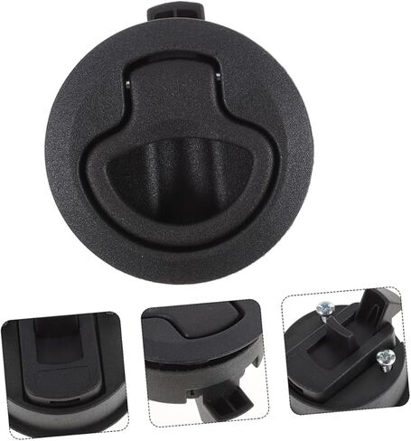 Lurrose 2 قطعة مزلاج دائري سحب فتحة القارب ملحقات سهلة التركيب لخزانة Rv تصميم انسيابي لتعزيز الأمن in Kuwait