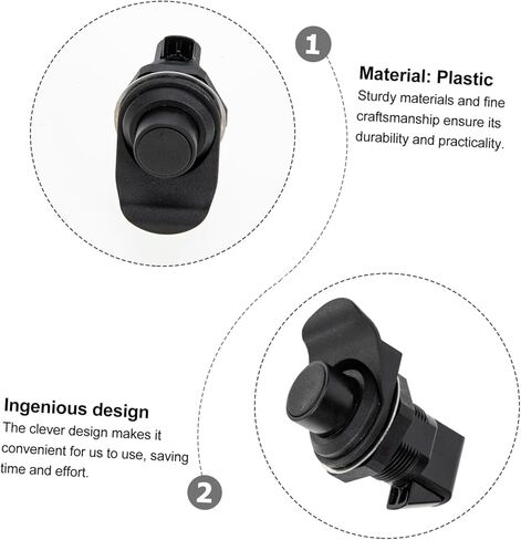 Push to Close Latch Plastic Push Button Lock for Motorcycle Glove Box Sturdy 1 Set Replacement Lock Easy to Install Suitable for Boats and Cabinets in Saudi Arabia