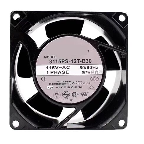 مروحة تبريد 100 فولت 7/9 وات 80 * 38 ملم 8 سم 3115PS-12T-B30 in Kuwait