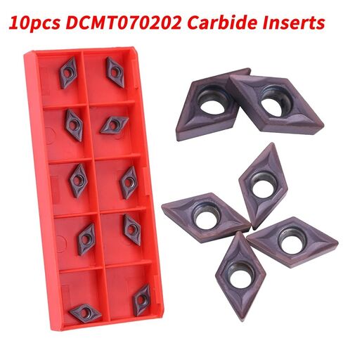 10 قطعة CNC كربيد الحز إدراج الحز شفرة تحول أداة لمخرطة معالجة القطع المعدنية ، DCMT070202 in Kuwait