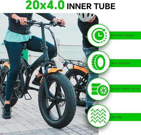 20x4.0 Fat Tire Bike Inner Tubes, 20 x 4.0 Heavy Duty Replacement Inner Tube, 20 Inch Inner Tube, for Ebike Electric Bicycle [Thickened] (2 Pack) in Saudi Arabia