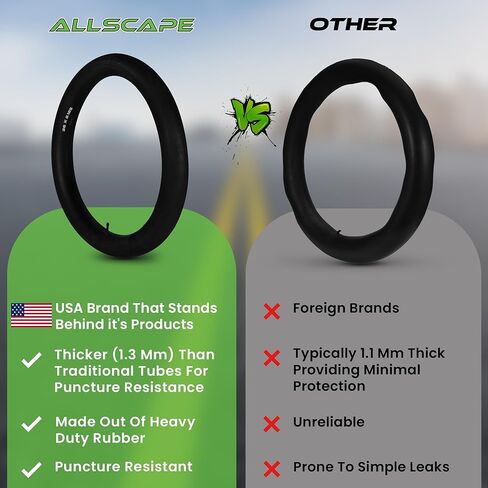 أنابيب داخلية للدراجة مقاس 26 بوصة HEB 26 × 1.75، 1.95، 2.10، 2.125 - أنابيب دراجة مطاطية بوتيل مع صمام شريدر - متوافقة مع دراجات كروزر والجبل والمدينة والأطفال - مجموعة من 2 in Kuwait