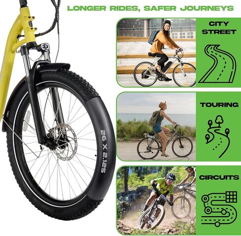 أنابيب داخلية للدراجة مقاس 26 بوصة HEB 26 × 1.75، 1.95، 2.10، 2.125 - أنابيب دراجة مطاطية بوتيل مع صمام شريدر - متوافقة مع دراجات كروزر والجبل والمدينة والأطفال - مجموعة من 2 in Kuwait