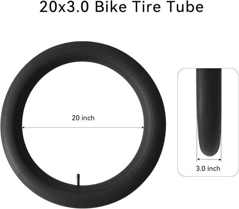 2 PCS 20x3.0 Bike Tube 20x3 Bike Inner Tube with Schrader Valve for 20 inch Bike Tube in Saudi Arabia