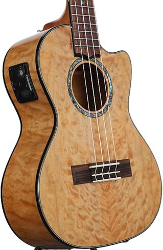 لانيكاي، قيثارة 4 أوتار، رملي، أزرق، كروم (QMNACET) in Kuwait