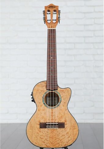 لانيكاي، قيثارة 4 أوتار، رملي، أزرق، كروم (QMNACET) in Kuwait