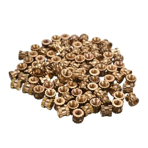 غسالات Qinlu-Washers M2 خيط مخرش 3 مم نحاس دائري إدراج صواميل مدمجة مع مقاومة للتآكل 100 قطعة، لإصلاح المصانع in Kuwait