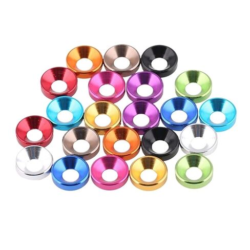 Washer Countersunk Washer M2 .5 M3 M4 M5 M6 Aluminum Washer Colorful Anodized Countersunk Head Bolt Gasket in Saudi Arabia