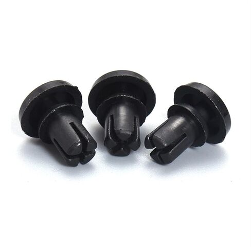 Qinlu-Washers R4 Black White Nylon R Type Expansion PCB Motherboard Rivet Nut Buckle Clip Plastic PC Board Fan Rivets Hole Diameter 4.1mm, for Factories Repair(Black,R4070 (100pcs)) in Saudi Arabia