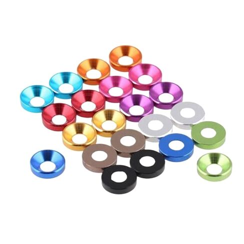 Washer Countersunk Washer 10pcs/lot Aluminum Washer M2 .5 M3 M4 M5 M6 M8 Colourful Anodized Countersunk Head Bolt Washers Gasket in Saudi Arabia