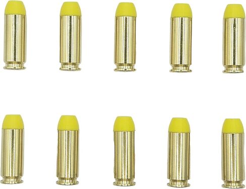 10mm AUTO Snap caps - Dummy Training Rounds - Set of 10 (Orange & Brass) in Kuwait