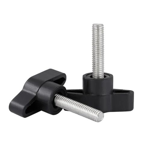 4-5Pcs Black/White Hand Screw Plastic Rubber Head T-Handle Screw Knob Galvanized Z-Bolt Mechanical Handle Bolts M4 M5 Metal Screws(White,40MM_M5 (4PCS)) in Saudi Arabia