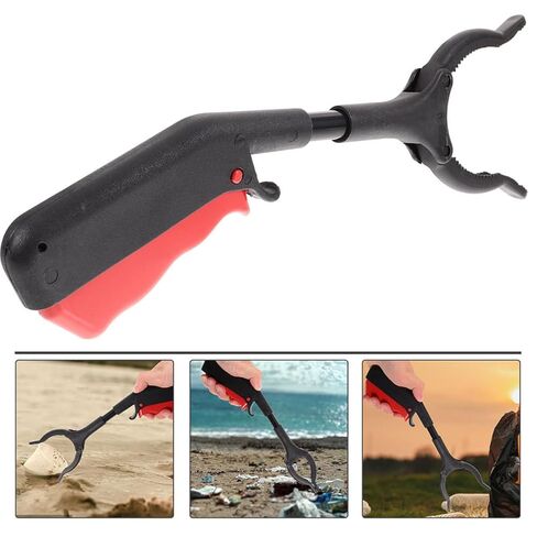 Mikinona 2pcs Garbage Pickup Clip Trash Grabber Tool 28cm Iron Pipe Portable Litter Picker Reacher for Home Sanitation and Outdoor Cleanup in Saudi Arabia