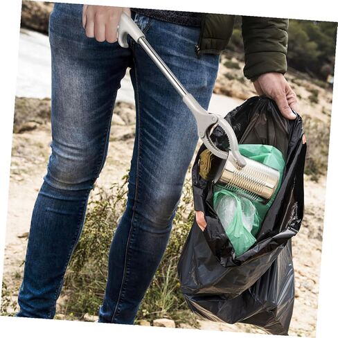 LIFKOME 60cm Heavy-Duty Stainless Steel Garbage Picker Trash Gripper Outdoor Litter Grabber Tool Handheld Clamp for Waste Collection and Sanitation Cleanup in Saudi Arabia