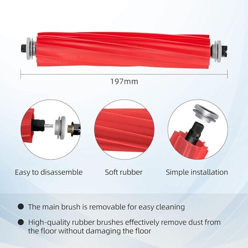 3 Roller Replacements Compatible with Roborock S7 Series, S7 Max Ultra, Q7 / Q7+ / Q7 Max / Q7 Max+, Qrevo/Qrevo S/Qrevo Pro, QV 35S / QV 35A Main Brush Replacement in Kuwait