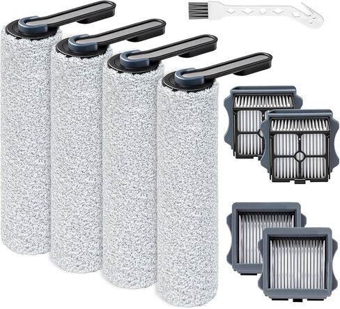 Roller Brush Replacement Compatible with Tineco iFLOOR 5 Breeze/Floor ONE S5/Floor ONE S5 Pro Wet Dry Vacuum Cleaner, Replacement Parts Include 3 Roller Brushes, 4 Filters, 1 Cleaner Brushes in Kuwait