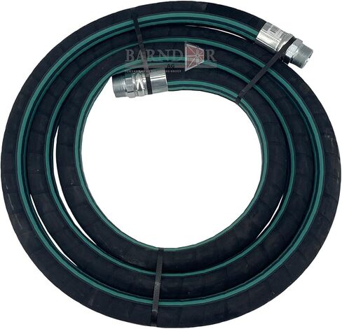 Parker 98108375 Hose Assembly – 1-1/4 in. x 15 ft, Black, Nylon Braid Reinforced Hose w/EPDM Cover, 2 Nylon Braids, Coiled Design | Farming Equipment in Kuwait