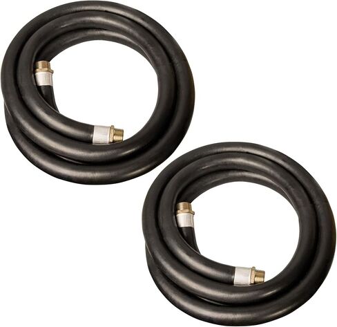 Apache 98108455 3/4 Inch Diameter 12 Foot Length 60 PSI Farm Fuel Gasoline Oil Diesel Tractor Transfer Hoses, Black (2 Pack) in Saudi Arabia