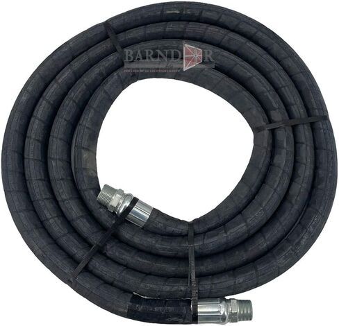 Parker 98108280 Hose Assembly - 1 in. x 18 ft, Black, Nylon Braid Reinforced Hose w/ 2 Nylon Braids, EPDM Cover, Coiled Design | Farming Equipment in Kuwait