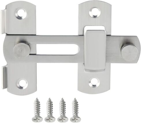 Door Lock Slide Gate Latch Tiny Door Bolt Stainless Steel for Wooden Garden Shed Locks 1Pcs(Black) in Saudi Arabia