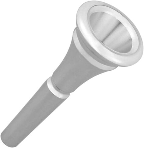 Mobestech Pure Copper French Horn Mouthpiece Silver Tone Brass Instrument Accessory for Horn Players Beginner Use Compatible with Musical Instruments in Saudi Arabia