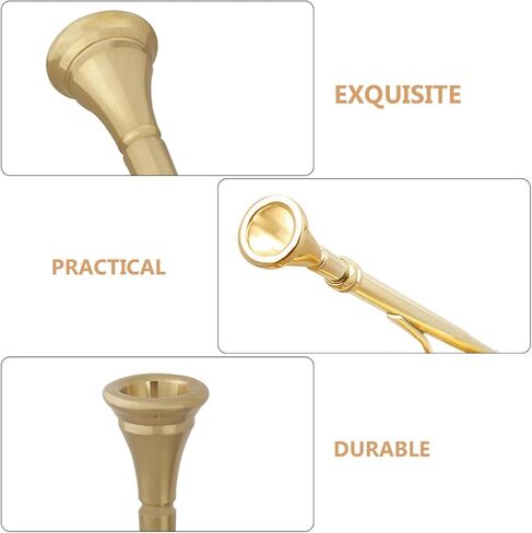 Mobestech Copper French Horn Mouthpiece Replacement Brass Instrument Accessory Gold Tone Horn Mouthpiece for Musical Instruments Compatible and Performers in Saudi Arabia