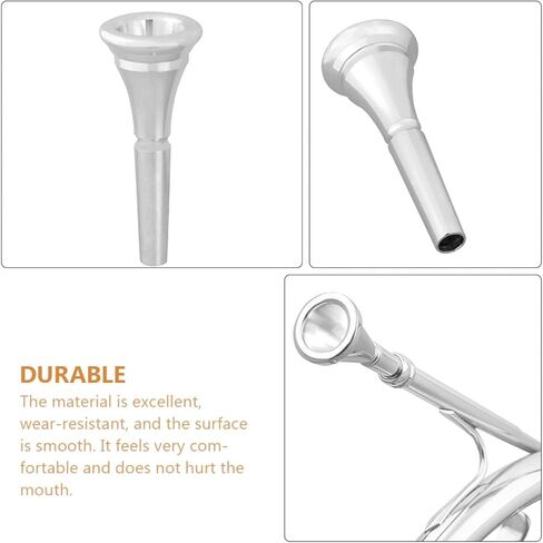 TIDTALEO Pure Copper French Horn Mouthpiece Silver Tone Replacement Horn Part for Beginners Musical Instrument Accessory in Saudi Arabia