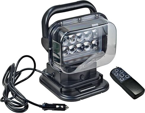Rareelectrical 50W قاعدة مغناطيسية LED بقعة ضوء البحث مع جهاز تحكم عن بعد لاسلكي 360 درجة دوران Ip67 مقاوم للماء، متوافق مع الشاحنات وسيارات الدفع الرباعي والقوارب RVS معدات المزرعة في حالات الطوارئ استخدام الأمن على الطرق الوعرة in Saudi Arabia