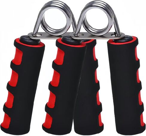 HORNO 2 Pcs Soft Foam Hand Exerciser，Strengthen Hand Grip Exerciser for Quickly Increasing Wrist Forearm and Finger Strength（Red） in Kuwait