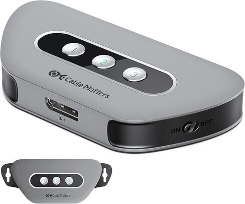 كابل مهم 32.4 جيجابت في الثانية DisplayPort 1.4 Switch مع جهاز تحكم عن بعد، 3 في 1 خارج، يدعم 8K 60 هرتز / 4K 240 هرتز، محول DisplayPort 8K قابل للتركيب على الحائط، وليس محول HDMI أو USB-C in Saudi Arabia