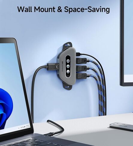 كابل مهم 32.4 جيجابت في الثانية DisplayPort 1.4 Switch مع جهاز تحكم عن بعد، 3 في 1 خارج، يدعم 8K 60 هرتز / 4K 240 هرتز، محول DisplayPort 8K قابل للتركيب على الحائط، وليس محول HDMI أو USB-C in Saudi Arabia