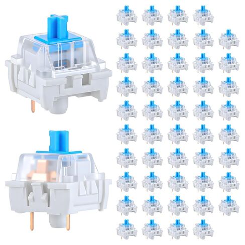 50 PCS Mechanical Keyboard Switches Keyboard Clicker 3 Pin Blue Switch Replacement Keyboards Keys in Saudi Arabia