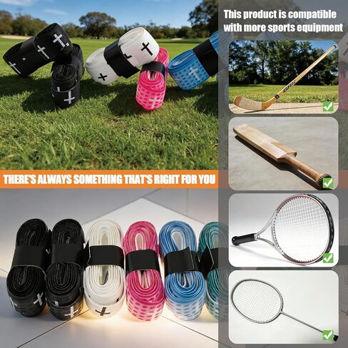 6 Pack Non-Slip Bat Grip Tape for Baseball and Softball, 1.5mm Precut Full Adhesive Bat Wrap, Pro Feel Elite Batting Grip Tape for Players Coaches Enthusiasts，Sports Gifts in Saudi Arabia