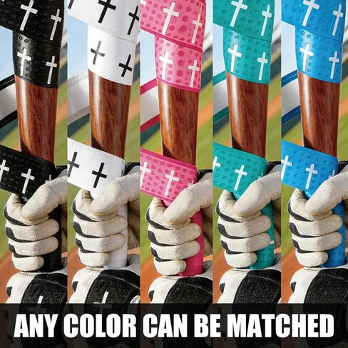 6 Pack Non-Slip Bat Grip Tape for Baseball and Softball, 1.5mm Precut Full Adhesive Bat Wrap, Pro Feel Elite Batting Grip Tape for Players Coaches Enthusiasts，Sports Gifts in Saudi Arabia