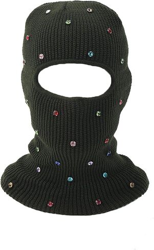 Shiny Rhinestone Balaclava Winter Cycling Ski Full Face Mask for Women Men in Saudi Arabia