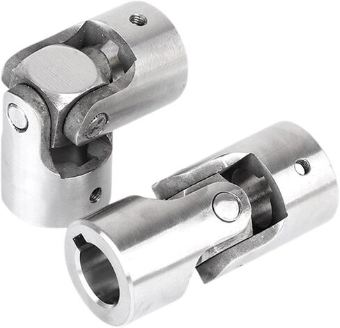 304 Stainless Steel Universal Joint Coupler D49L108 25/28/30mm Cross Single Coupling 1Pcs(D49L108-25) in Saudi Arabia