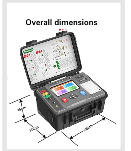 Double Clamp Soil Resistivity Tester 2 3 4‑Wire Earth Ground Resistance Meter with IEC61010-1 30 Kilohms Resistance 100V Voltage 1000A Current 128Hz Frequency 500 Groups Storage USB Interface in Saudi Arabia