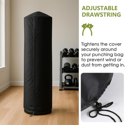 غطاء كيس ملاكمة قائم بذاته، غطاء واقٍ لكيس ملاكمة مقاوم للماء 420D مع حقيبة تخزين حقيبة الظهر لحقيبة الدمية للتدريب القائم بذاته - 70 بوصة ارتفاع × 28 بوصة قطر in Kuwait