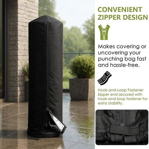 غطاء كيس ملاكمة قائم بذاته، غطاء واقٍ لكيس ملاكمة مقاوم للماء 420D مع حقيبة تخزين حقيبة الظهر لحقيبة الدمية للتدريب القائم بذاته - 70 بوصة ارتفاع × 28 بوصة قطر in Kuwait