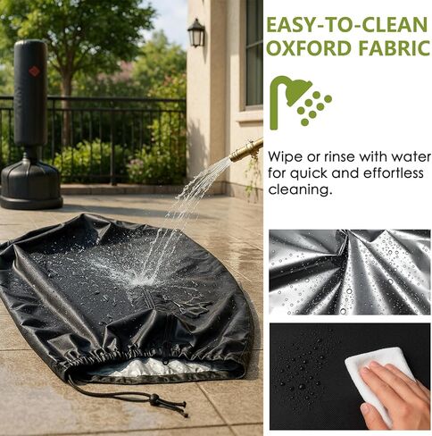 غطاء كيس ملاكمة قائم بذاته، غطاء واقٍ لكيس ملاكمة مقاوم للماء 420D مع حقيبة تخزين حقيبة الظهر لحقيبة الدمية للتدريب القائم بذاته - 70 بوصة ارتفاع × 28 بوصة قطر in Kuwait