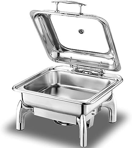Stainless Steel Buffet Server & Heater - Catering Hot Pot & Cold Dish Set, Ideal for Events, Parties, and Food Service, Durable & Elegant Design in Saudi Arabia