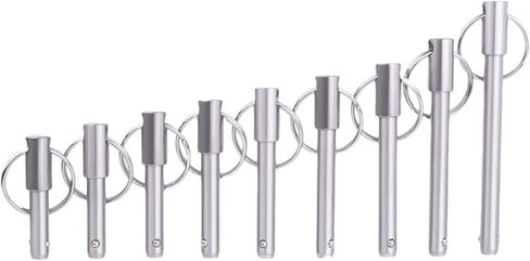 Locking Pins,1pc VCN115.1 Stainless Steel Nickel Plated Quick Release Pin, Heavy Duty Ball Head Fastening Pin with Pull Ring, VCN115.1-16-60mm ( Color : Model - Dia. - Length , Size : VCN115.1-16-70mm in Saudi Arabia