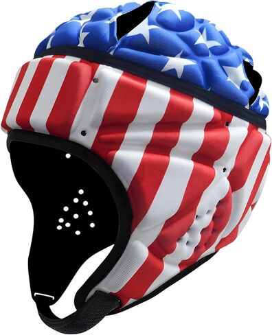 Rugby Soft Shell Helmet - Adjustable Padded Headguard for Football, Flag Football & Multi-Sport Protection in Saudi Arabia