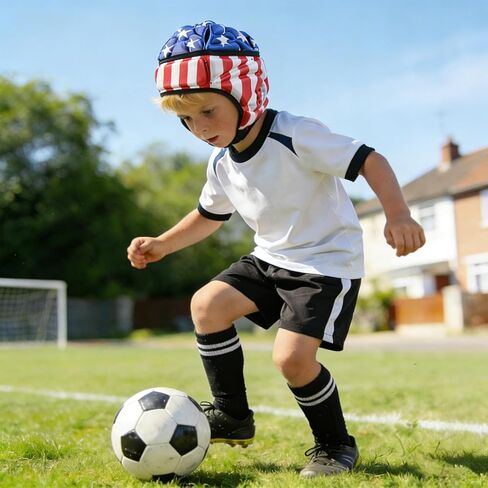 Rugby Soft Shell Helmet - Adjustable Padded Headguard for Football, Flag Football & Multi-Sport Protection in Saudi Arabia