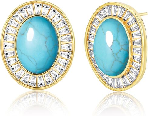 BEAGE BENGE BEAGE BEAGE TAN CORADATION GOLD ROUND BOTTAN CZ CZ STUD ARITS ALCRINGS FOR in Kuwait